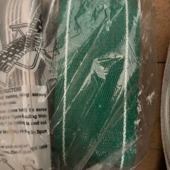 Lot Of Lawn Chair Replacement Webbing With Screws - Picture 4 of 7